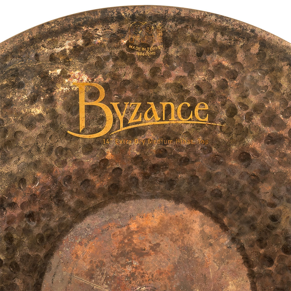 MEINL B14EDMH Hihats Byzance Extra Dry Series 14" ハイハットシンバル ペア ロゴ部画像