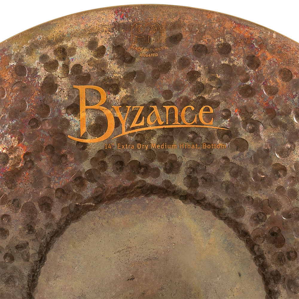 MEINL B14EDMH Hihats Byzance Extra Dry Series 14" ハイハットシンバル ペア ロゴ部画像