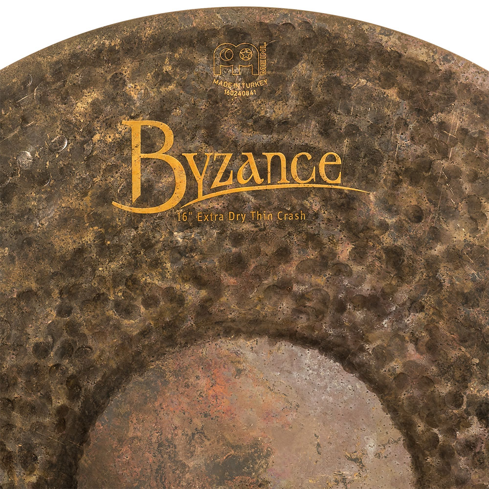 MEINL B16EDTC Crashes Byzance Extra Dry Series 16' クラッシュシンバル マイネル ロゴ サイズ表記画像