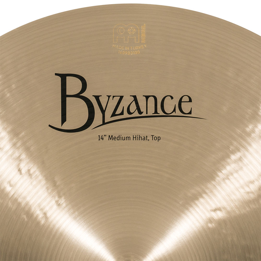 MEINL B14MH Hihats Byzance Traditional series 14' ハイハットシンバル ペア マイネル トップ サイズ表記画像 ロゴ