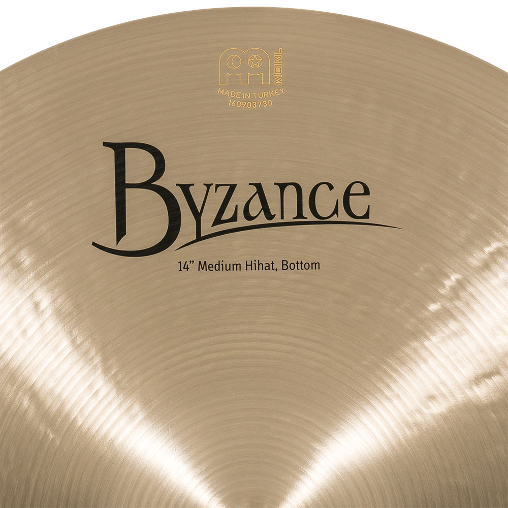 MEINL B14MH Hihats Byzance Traditional series 14' ハイハットシンバル ペア マイネル ボトム サイズ表記画像