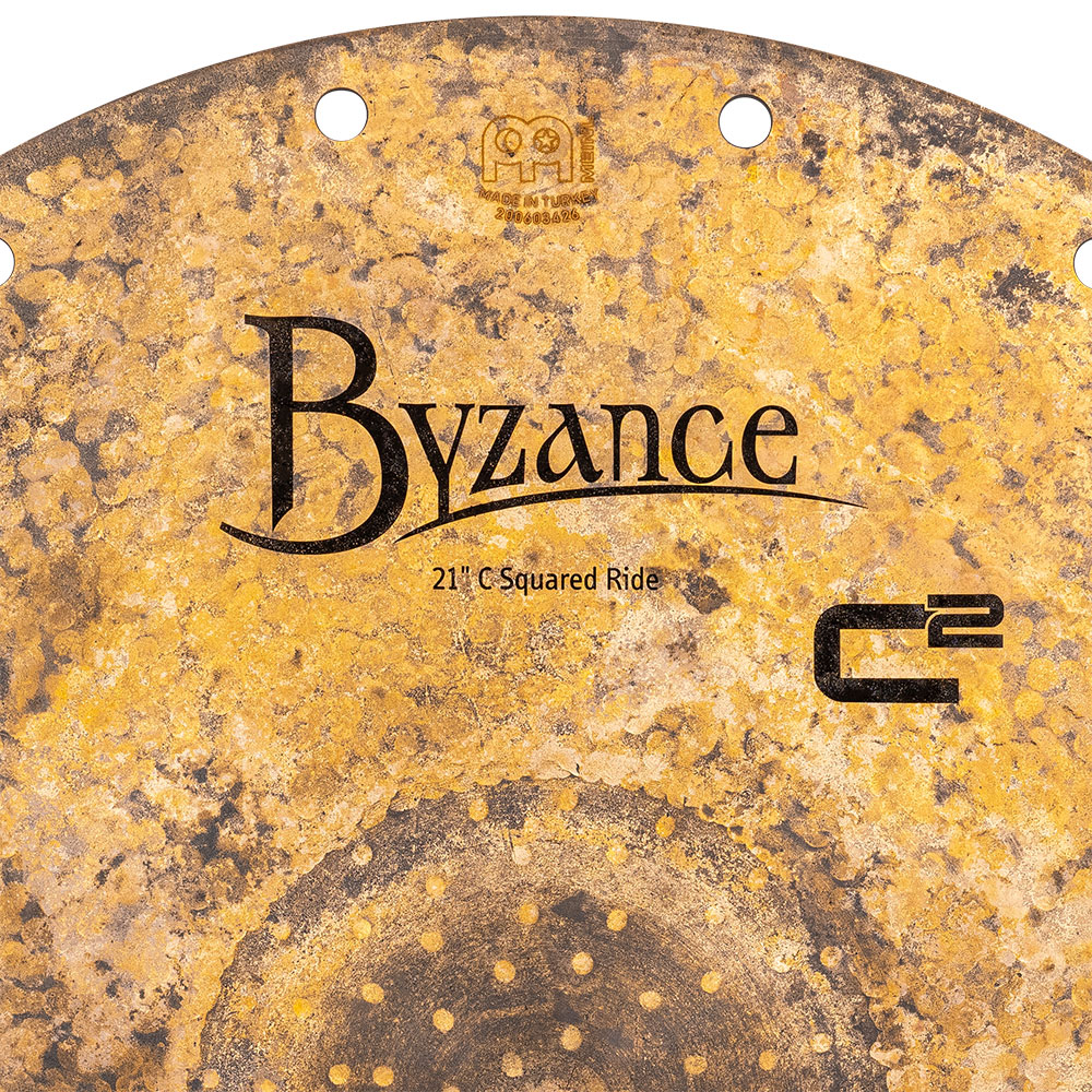 MEINL B21C2R C Squared Ride Byzance Vintage Series 21' ライドシンバル マイネル 穴あきシンバル ロゴ サイズ表記画像