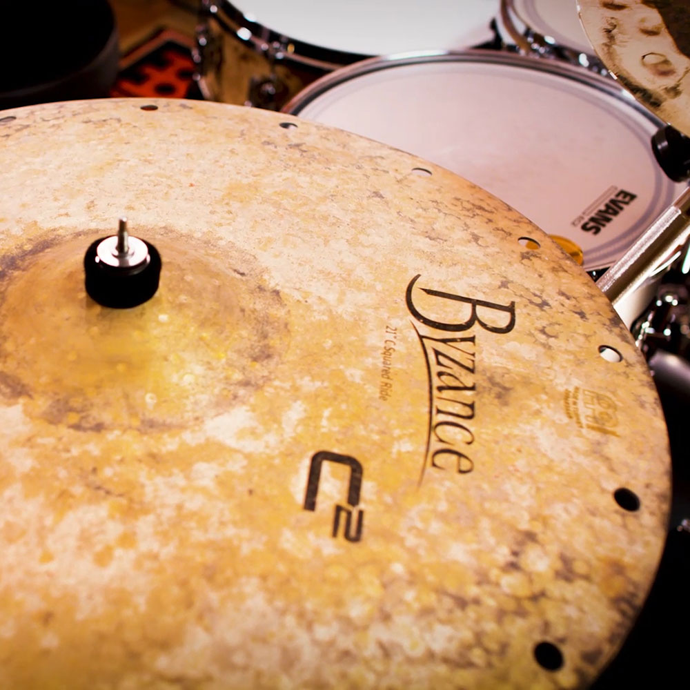 MEINL B21C2R C Squared Ride Byzance Vintage Series 21' ライドシンバル マイネル 穴あきシンバル 使用画像