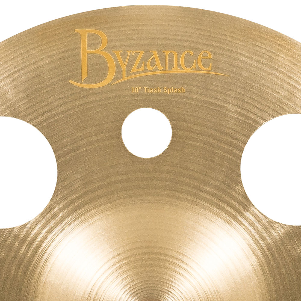 MEINL B10TRS Trash Splash Byzance Vintage Series 10' スプラッシュシンバル マイネル 穴あきシンバル ロゴ サイズ表記画像