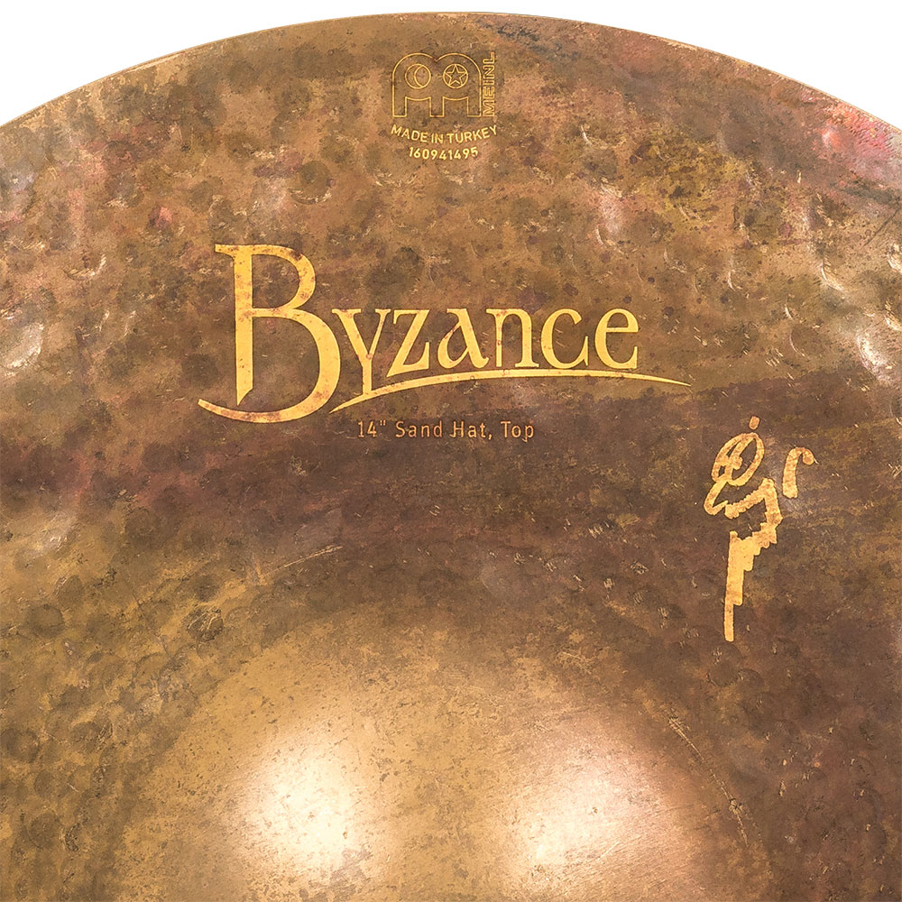 MEINL B14SAH Sand Hat Byzance Vintage Series 14' ハイハットシンバル ペア マイネル ロゴ サイズ表記画像