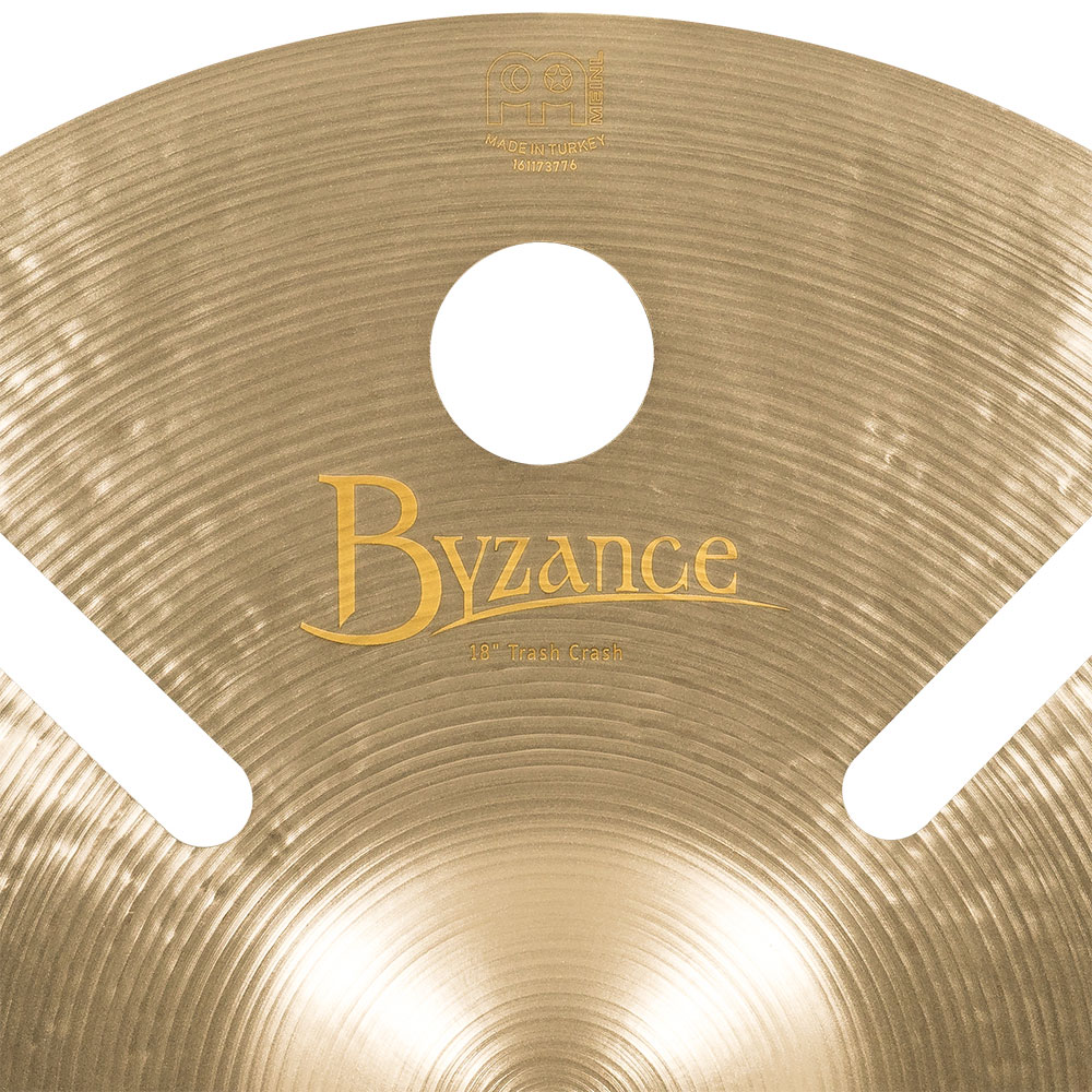 MEINL B18TRC Trash Crashes Byzance Vintage Series 18' クラッシュシンバル マイネル ロゴ サイズ表記画像