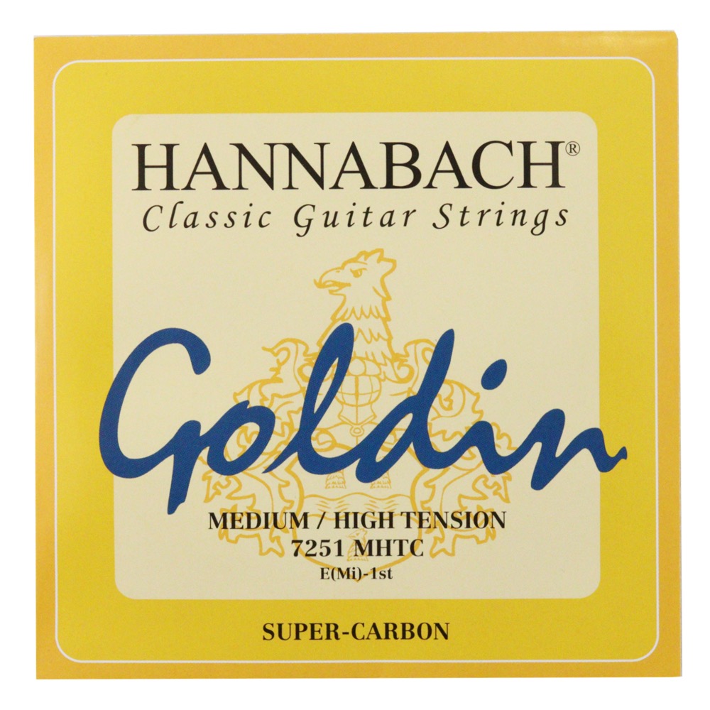 HANNABACH 7251MHT Goldin ミディアムハイテンション 1弦用 バラ弦 クラシックギター弦