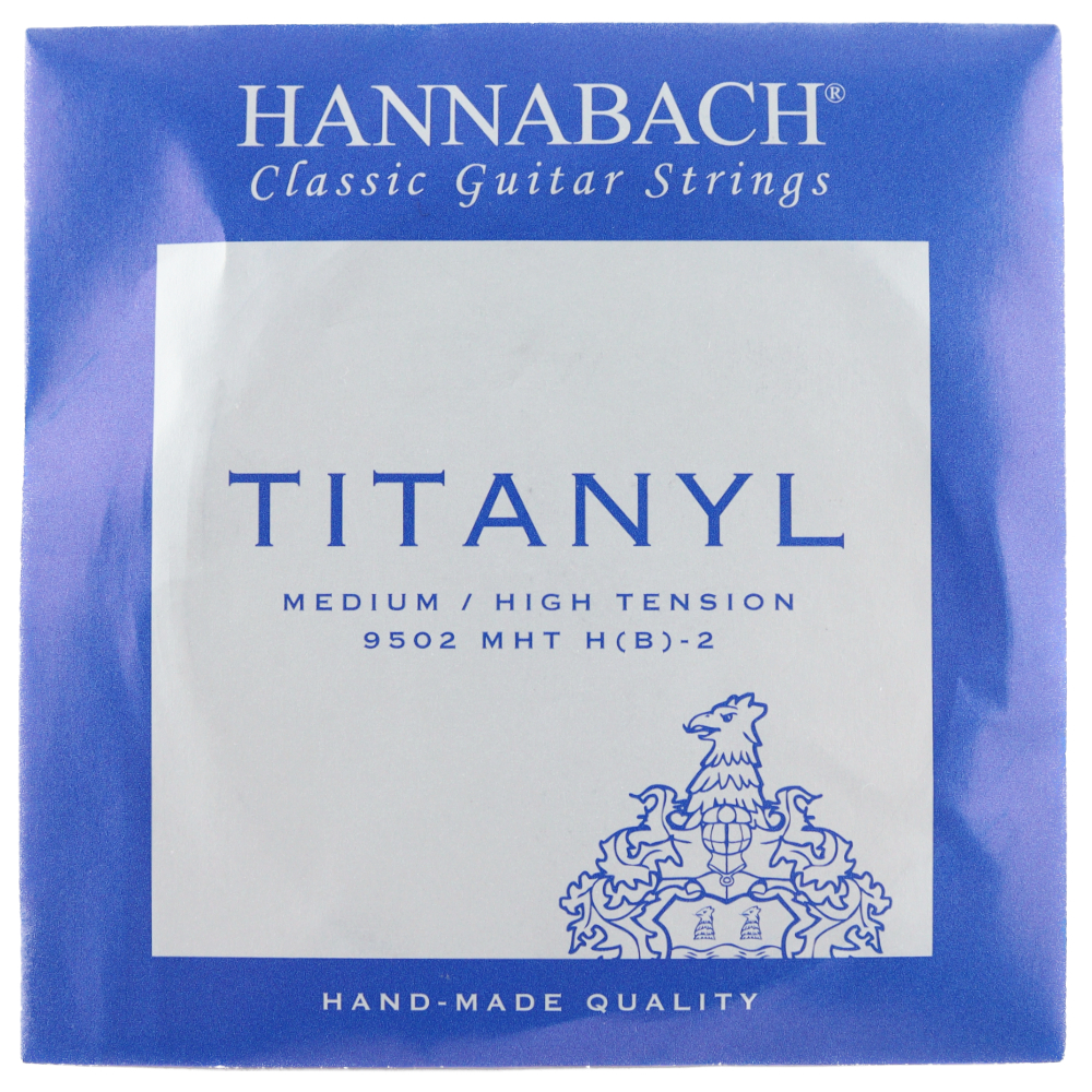 HANNABACH 9502MHT Titanyl ミディアムハイテンション 2弦用 バラ弦 クラシックギター弦