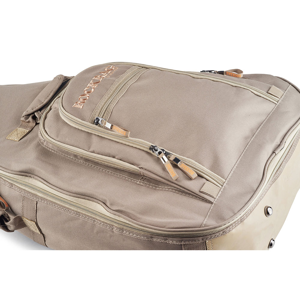 RockBag by WARWICK RBG 20449 SC AGGIG K Student Line Cross Walker Acoustic Guitar Gig Bag Khaki アコースティックギターケース ケースポケット画像