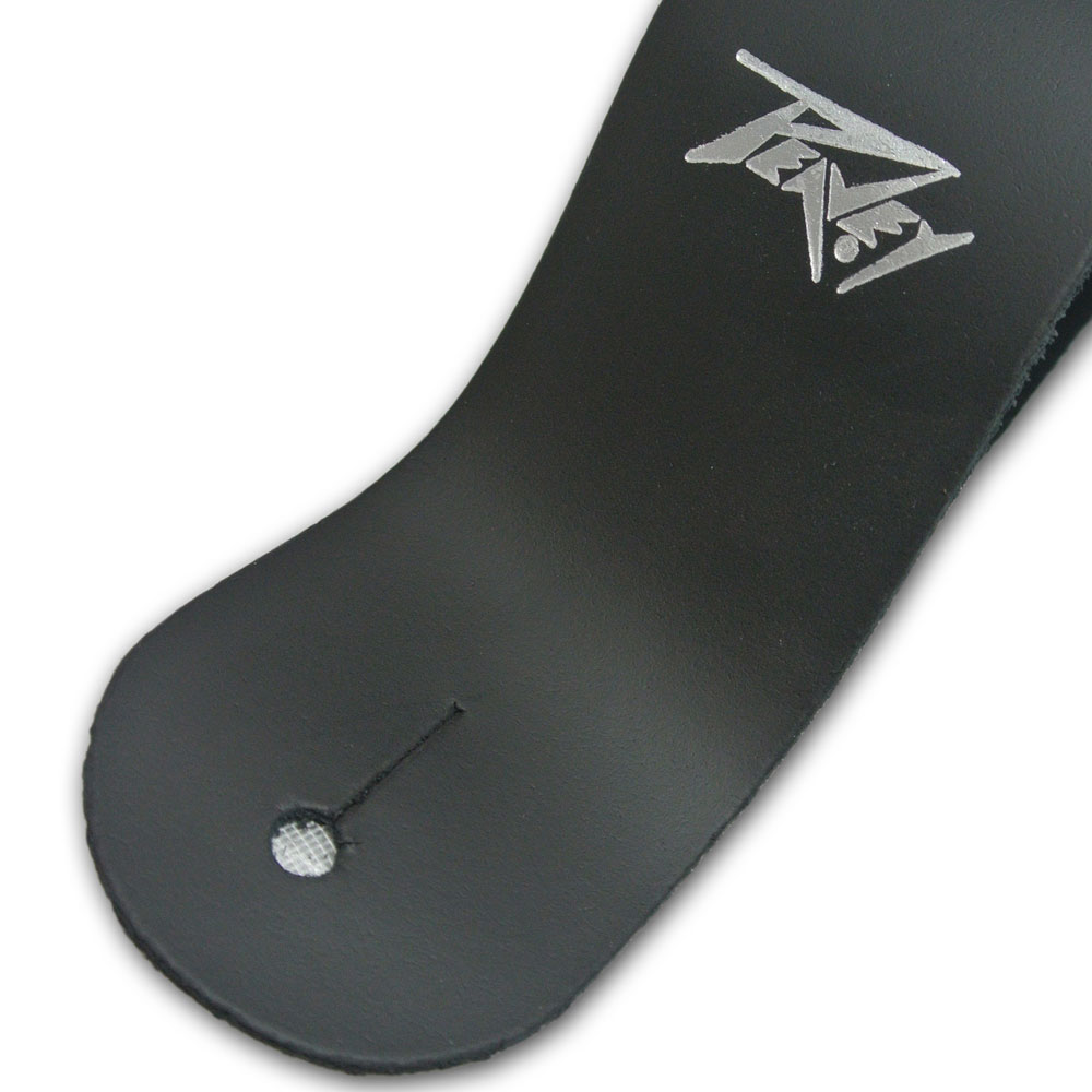 PEAVEY CLASSIC LTHR STRP 2' BLK ギターストラップ エンド部