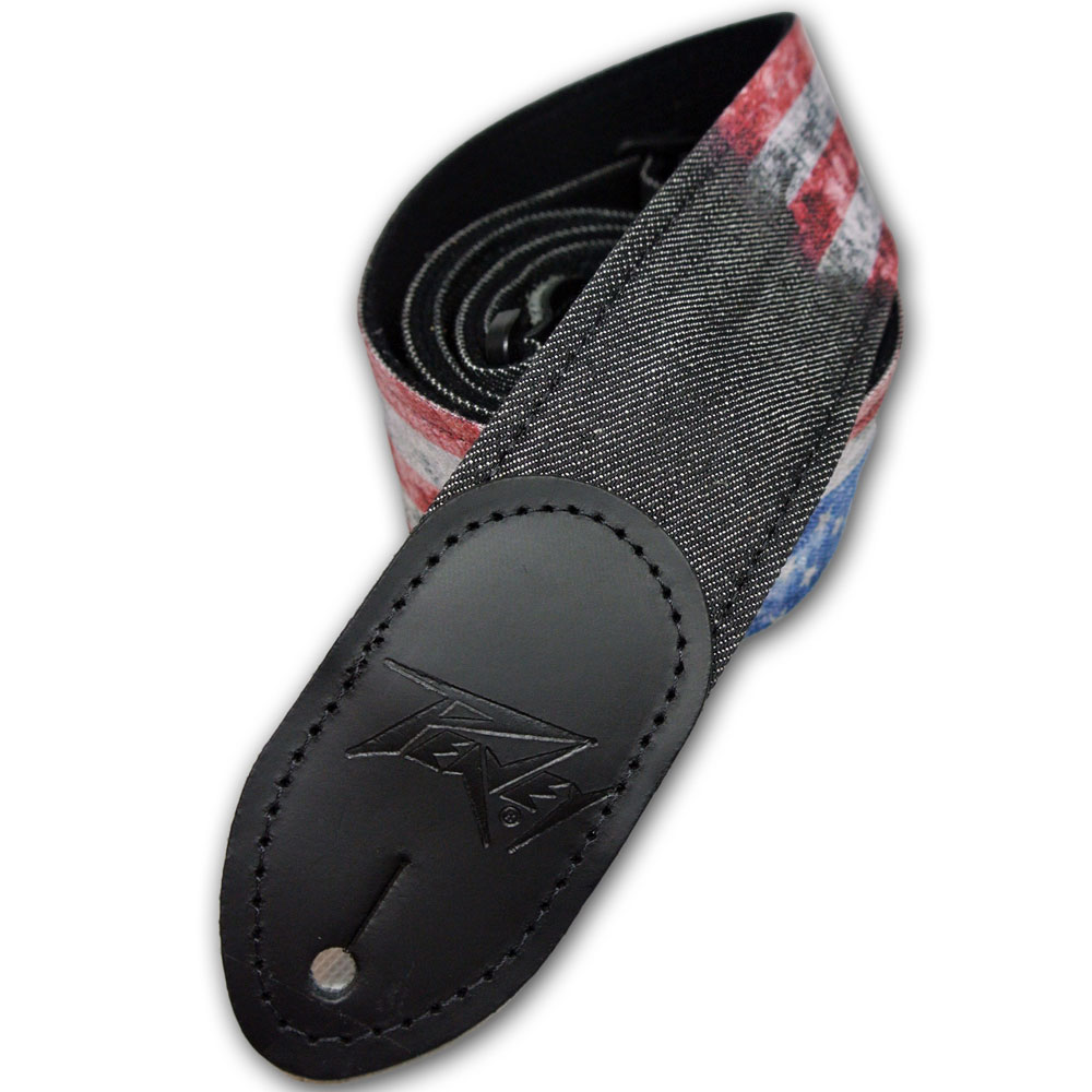 PEAVEY 2inch Denim Strap Flag ギターストラップ 全体像