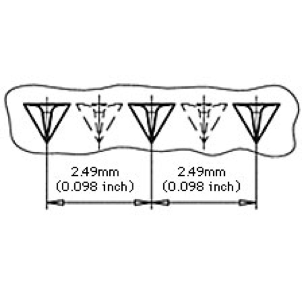 Jescar Frets #51108 NS18% 24pcs set No.942 フレット サイズ図2画像