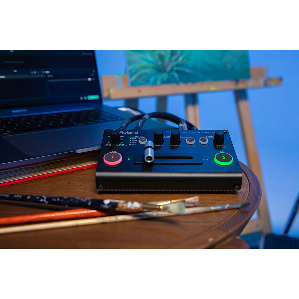 ROLAND V-02HDMKII STREAMING VIDEO MIXER ビデオスイッチャー ビデオミキサー 使用イメージ画像