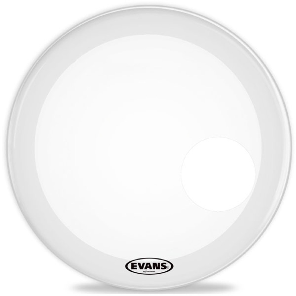 EVANS BD22RGCW-NP EQ3 Resonant Coated White バスドラムヘッド
