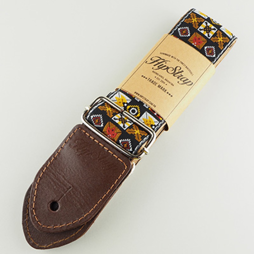 HipStrap Woodstock brown ギターストラップ アップ画像