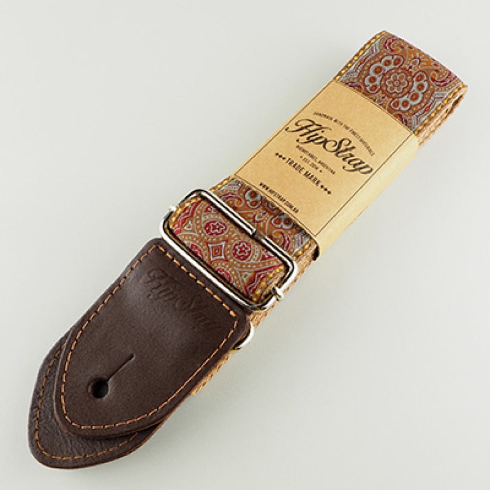 HipStrap Kashmir gold ギターストラップ アップ画像