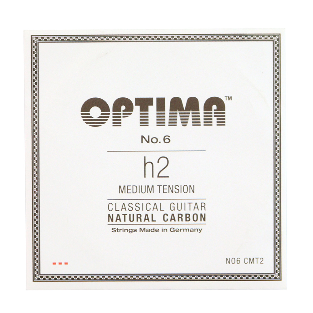 Optima Strings No6.CMT2 NaturalCarbon B/H2 Medium 2弦 バラ弦 クラシックギター弦