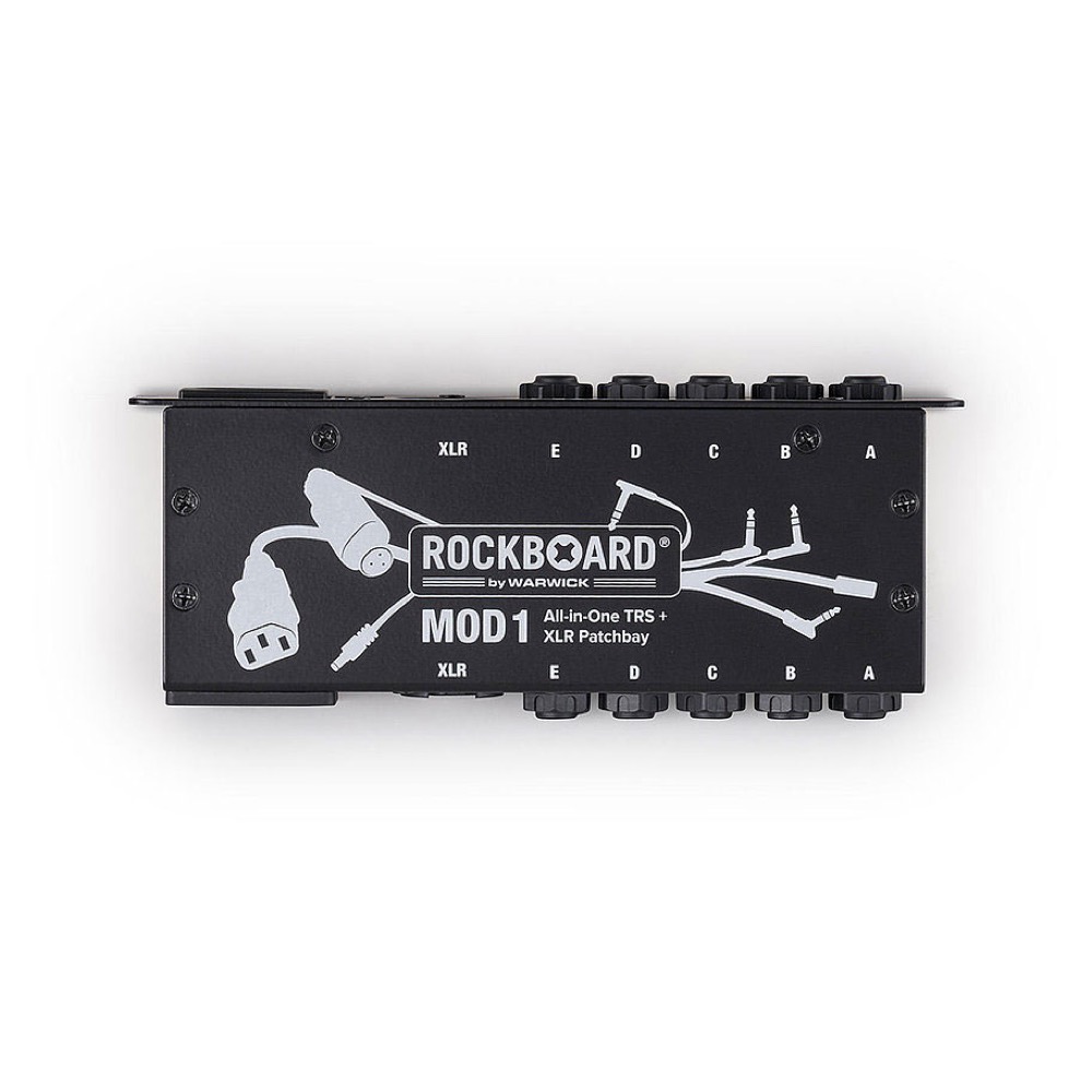 RockBoard RBO B MOD 1 V2 All-in-One TRS & XLR IEC & Barrel Patchbay ペダルボード用 パッチベイ 天板画像