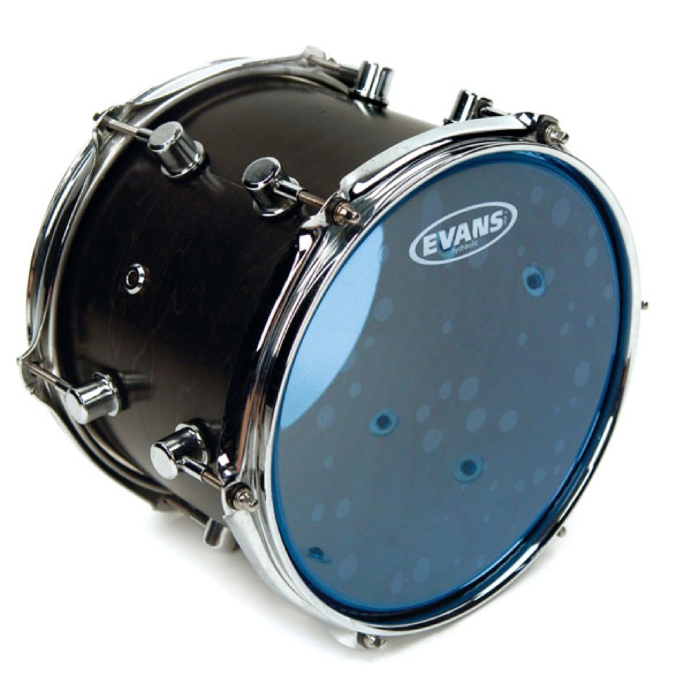 EVANS TT18HB 18' Hydraulic Tom Batter Blue ドラムヘッド 設置例画像