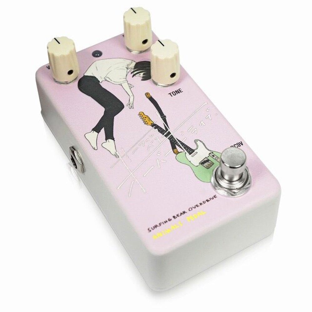 Animals Pedal Custom Illustrated 038 Surfing Bear Overdrive by生活 サーフィングベアー・ガール アニマルズペダル 斜めアングル画像