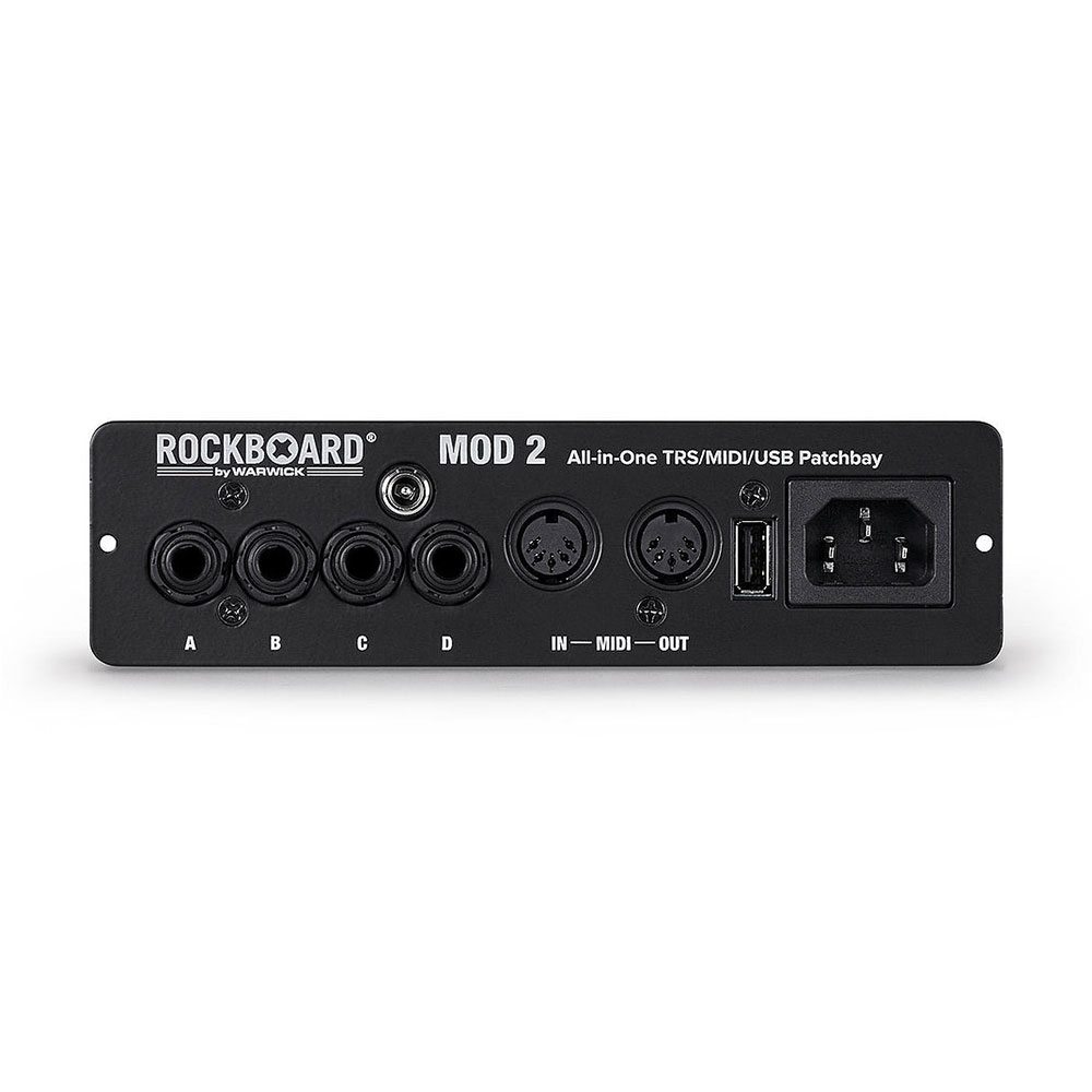 RockBoard RBO B MOD 2 V2 All-in-One TRS MIDI & USB Patchbay ペダルボード用 パッチベイ パッチベイ正面画像