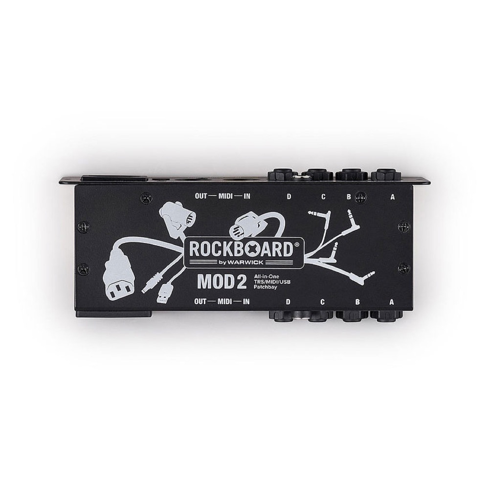 RockBoard RBO B MOD 2 V2 All-in-One TRS MIDI ＆ USB Patchbay ペダルボード用 パッチベイ 天板画像