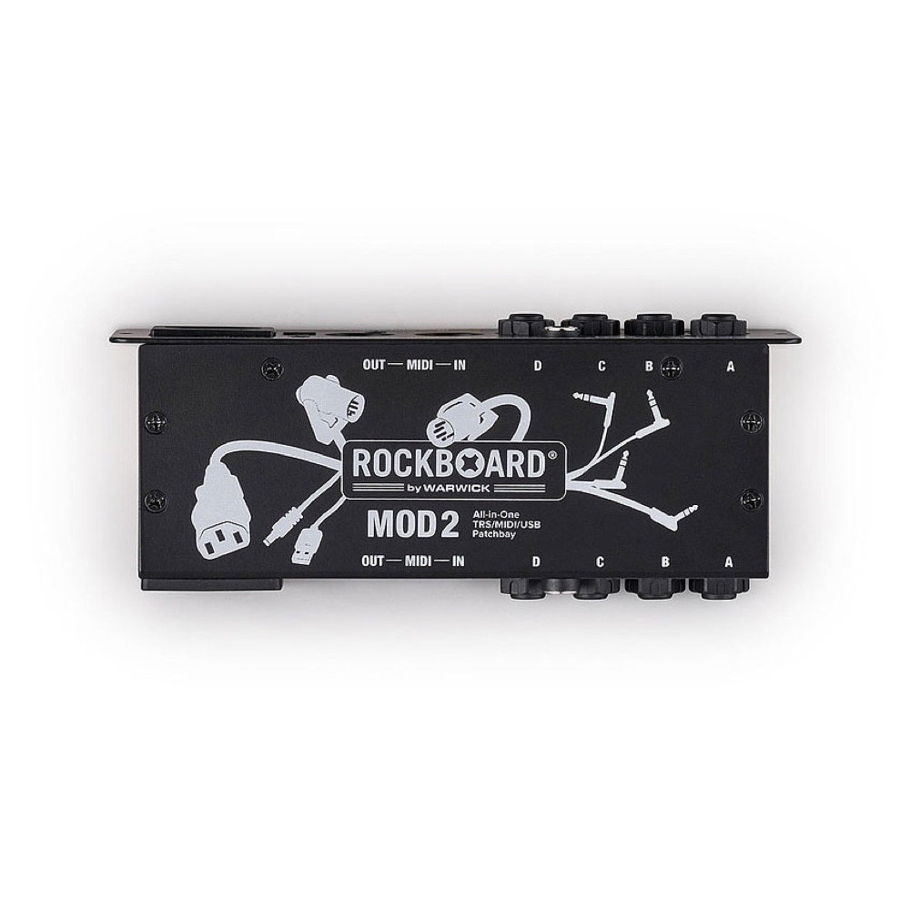 RockBoard RBO B MOD 2 V2 All-in-One TRS MIDI & USB Patchbay ペダルボード用 パッチベイ 天板画像