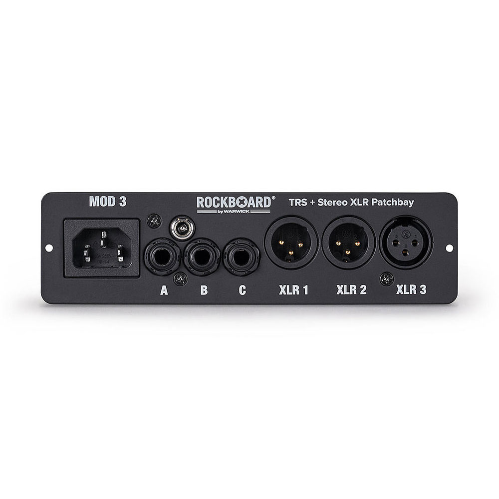 RockBoard RBO B MOD 3 V2 All-in-One TRS ＆ XLR Patchbay for Vocalists ＆ Acoustic Players ペダルボード用 パッチベイ 正面画像