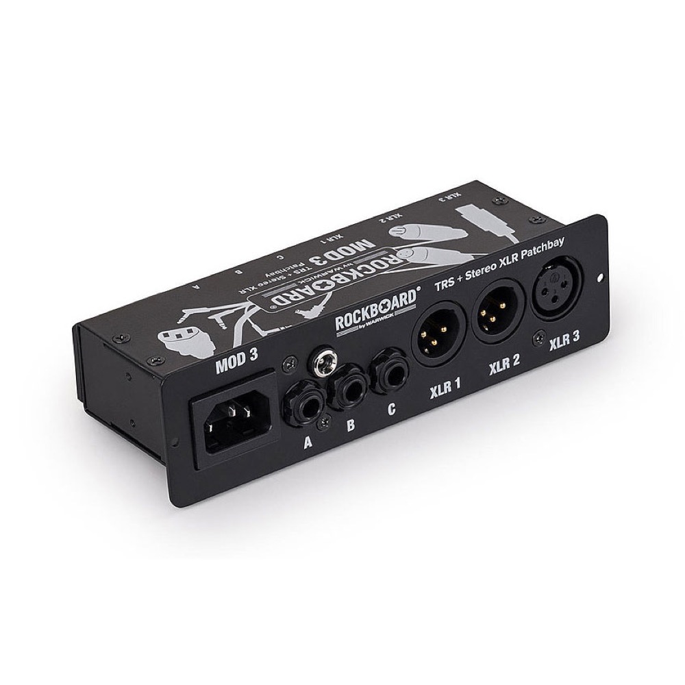 RockBoard RBO B MOD 3 V2 All-in-One TRS ＆ XLR Patchbay for Vocalists ＆ Acoustic Players ペダルボード用 パッチベイ アングル画像
