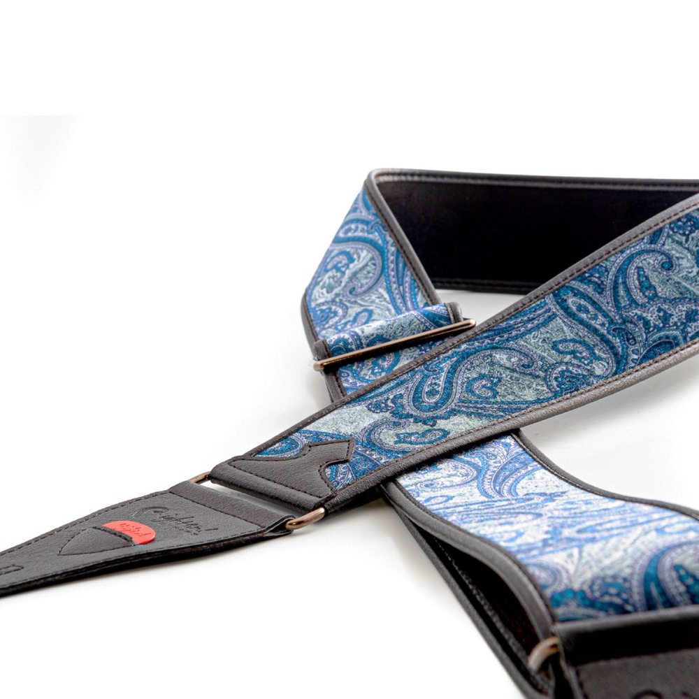 Righton! STRAPS PAISLEY VELVET-60 BLUE ギターストラップ アップの画像