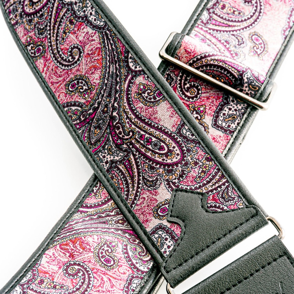 Righton! STRAPS PAISLEY VELVET-60 Burgundy ギターストラップ