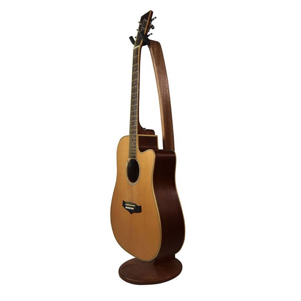 Ruach Music RM-GS1-S Wooden Acoustic/Electric Guitar Stand Mahogany ギタースタンド アングル画像