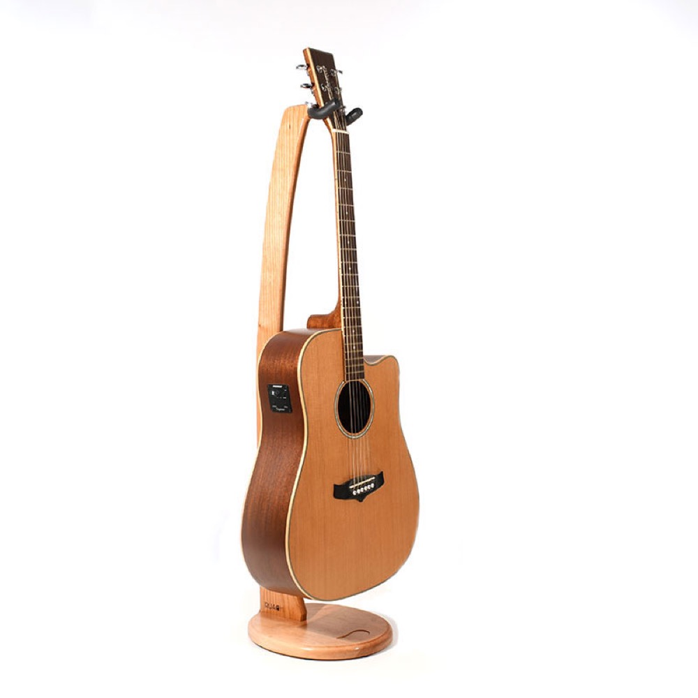 Ruach Music RM-GS1-C Wooden Acoustic/Electric Guitar Stand Cherry ギタースタンド ギター立てかけイメージ画像