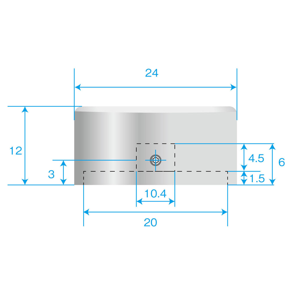 K.E.S ESH-3 BLU エフェクタースイッチハット ブルー 3個入り サイズ