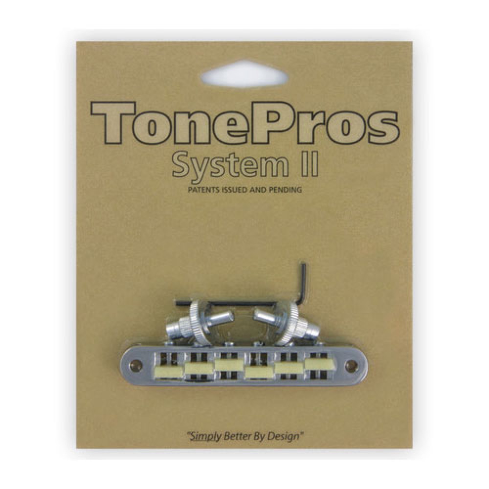 TonePros TP6G-C Standard Tuneomatic small posts, notched “G Formula” saddles クローム ギター用ブリッジ