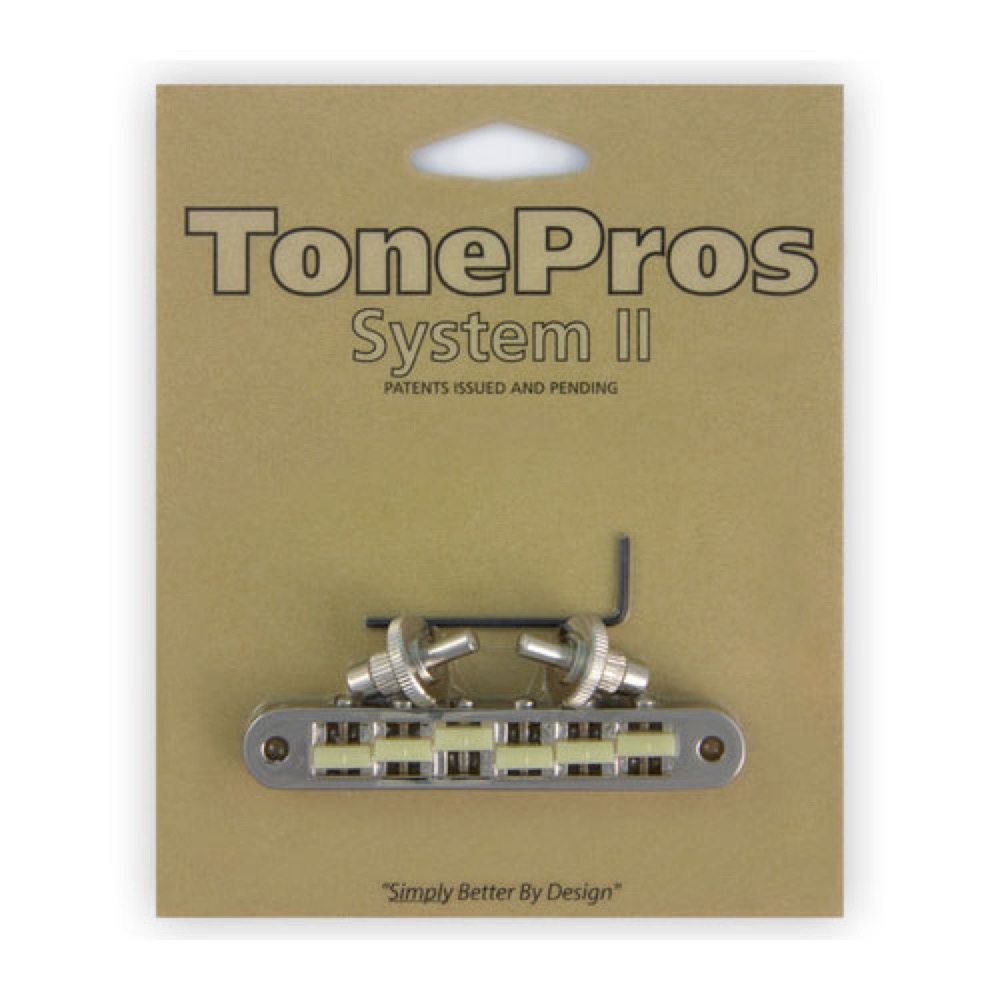 TonePros TP6G-N Standard Tuneomatic small posts, notched “G Formula” saddles ニッケル ギター用ブリッジ