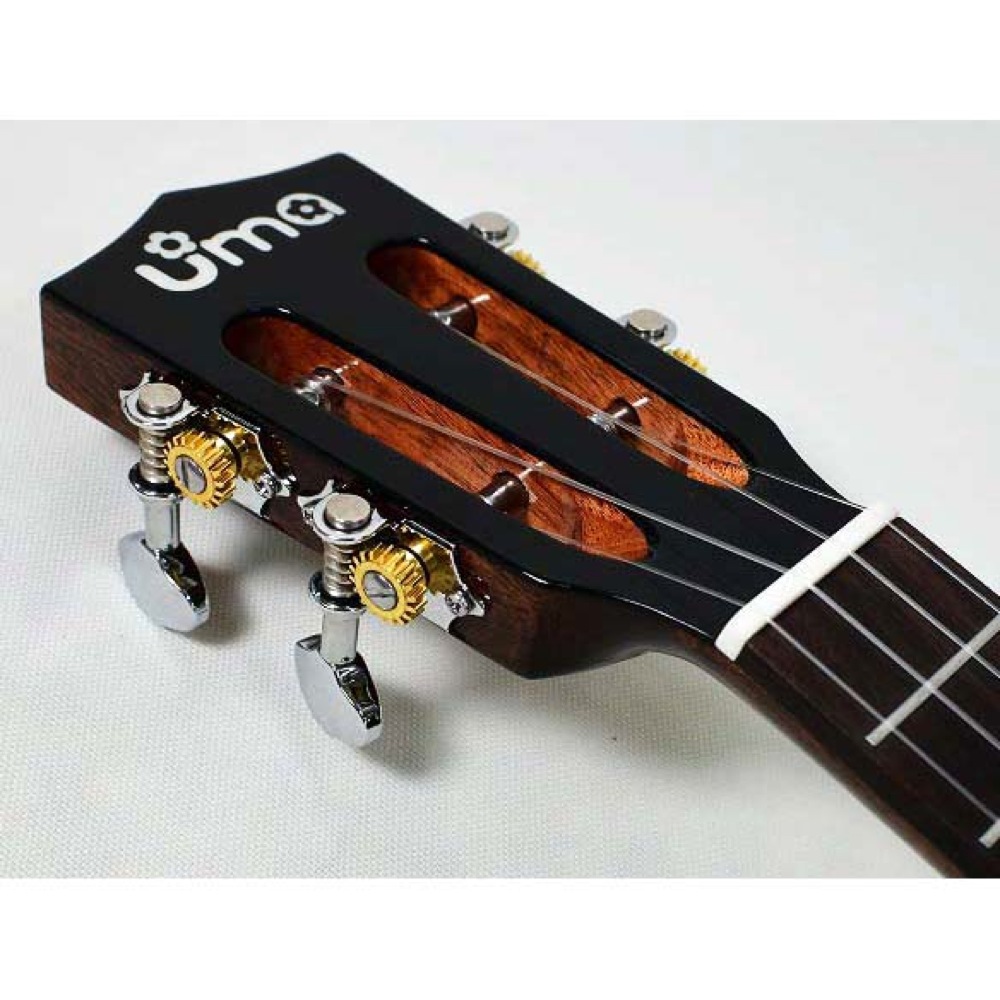 Uma Ukulele UK-20SS BK ソプラノウクレレ ヘッドの画像