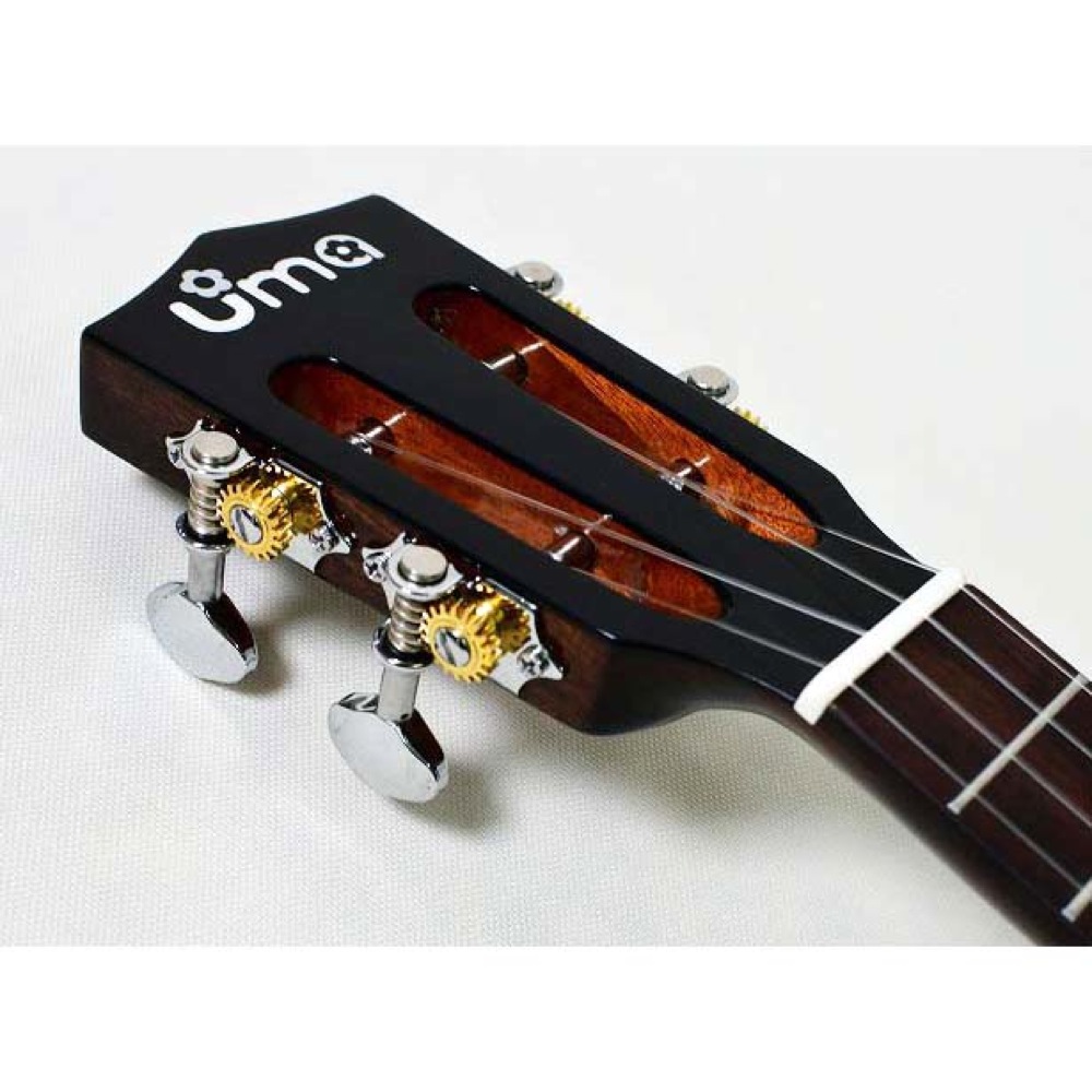 Uma Ukulele UK-20SSP BK パイナップル型 ソプラノウクレレ ヘッドの画像