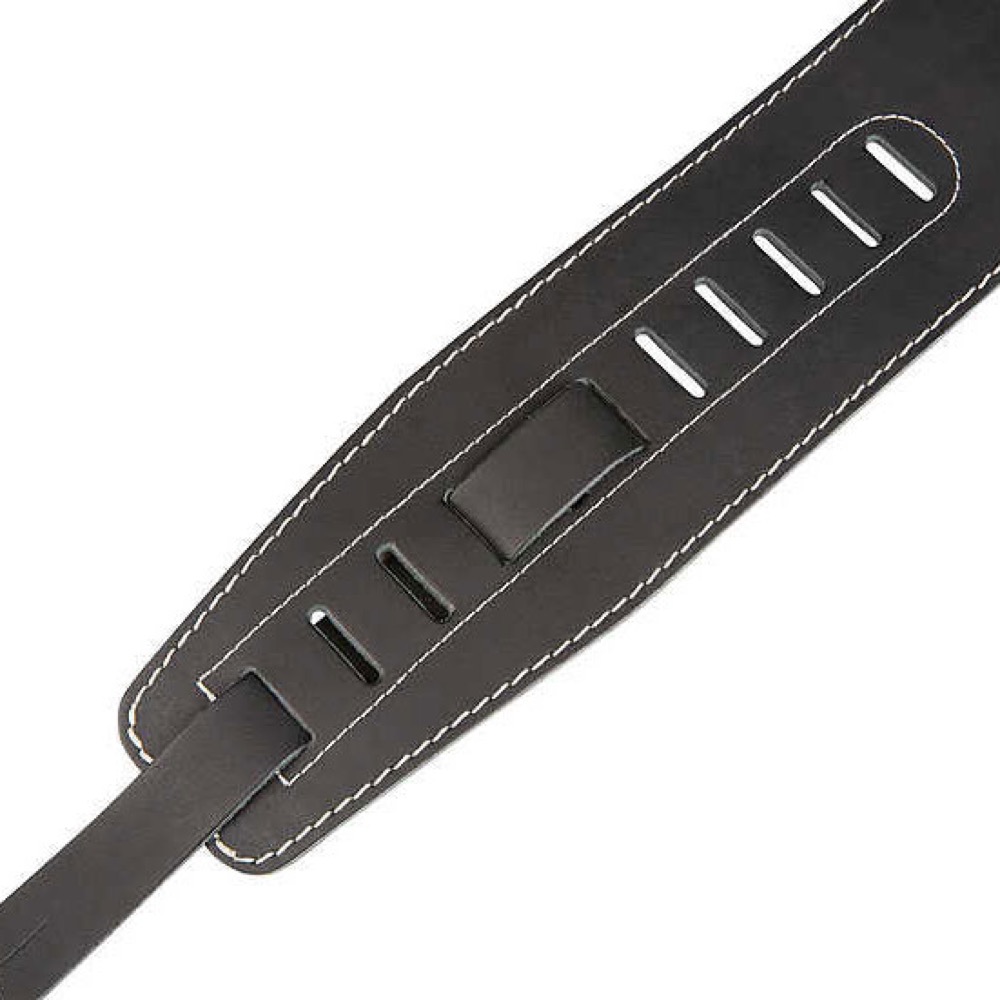 WARWICK Teambuilt Genuine Leather Bass Strap Black Blind Embossing ベースストラップ 長さ調整部画像