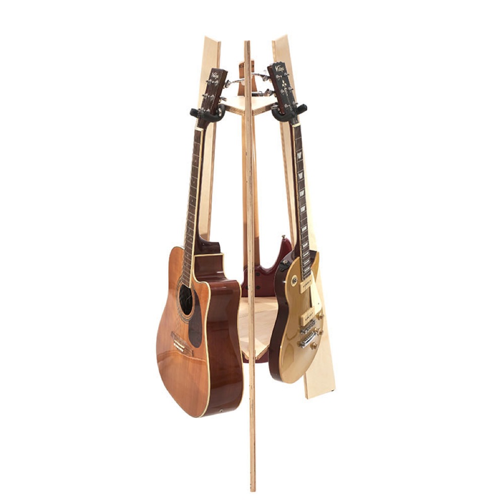 Ruach Music RM-GR1-B 3-Way Guitar Rack Birch ギタースタンド 使用例