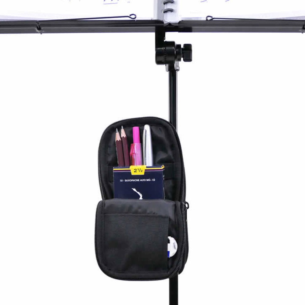 J.Note Live Pod AL-LP-01 ライブポッド 小物収納ケース 譜面台に取り付けた画像