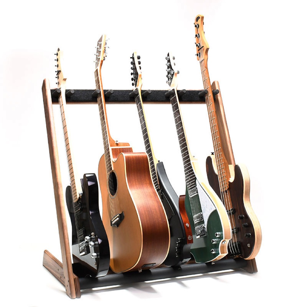 Ruach Music RM-GR2-W Customisable 5-Way Guitar Rack Walnut ギタースタンド 使用例