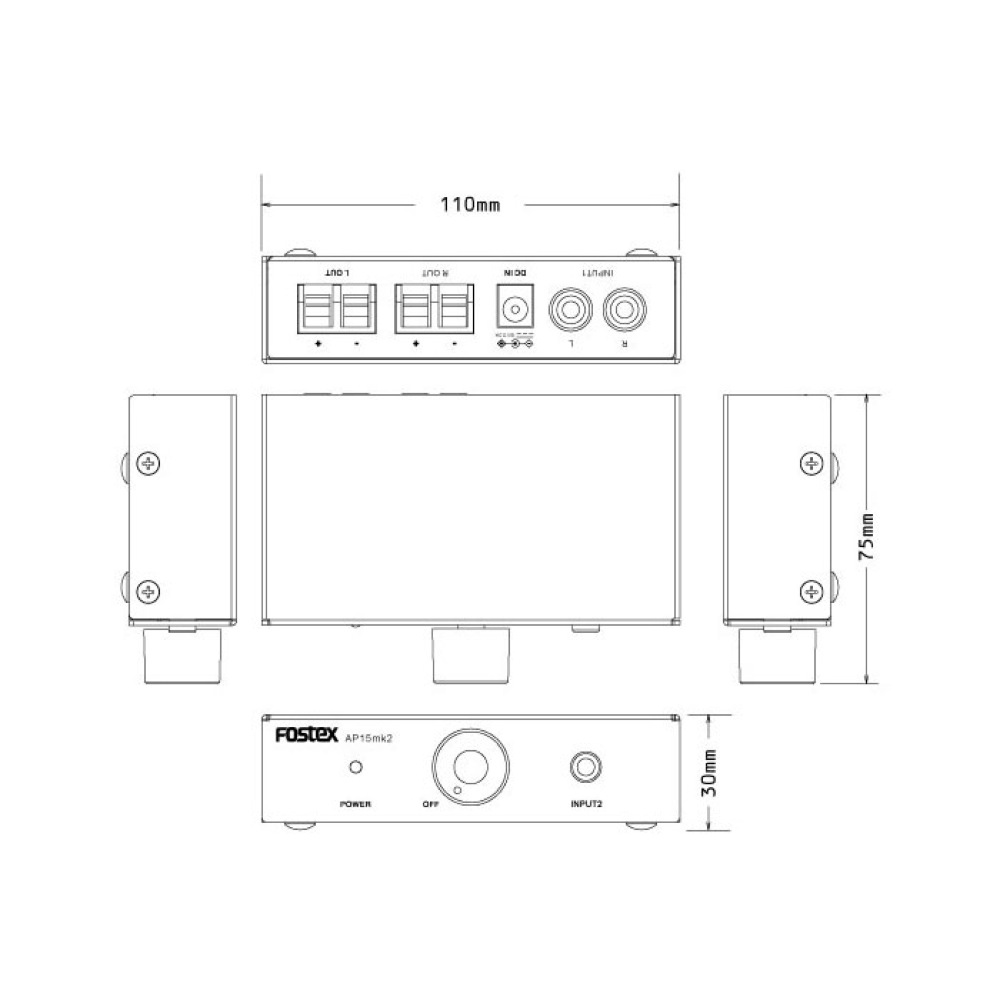 FOSTEX AP15mk2 パーソナルアンプ サイズ
