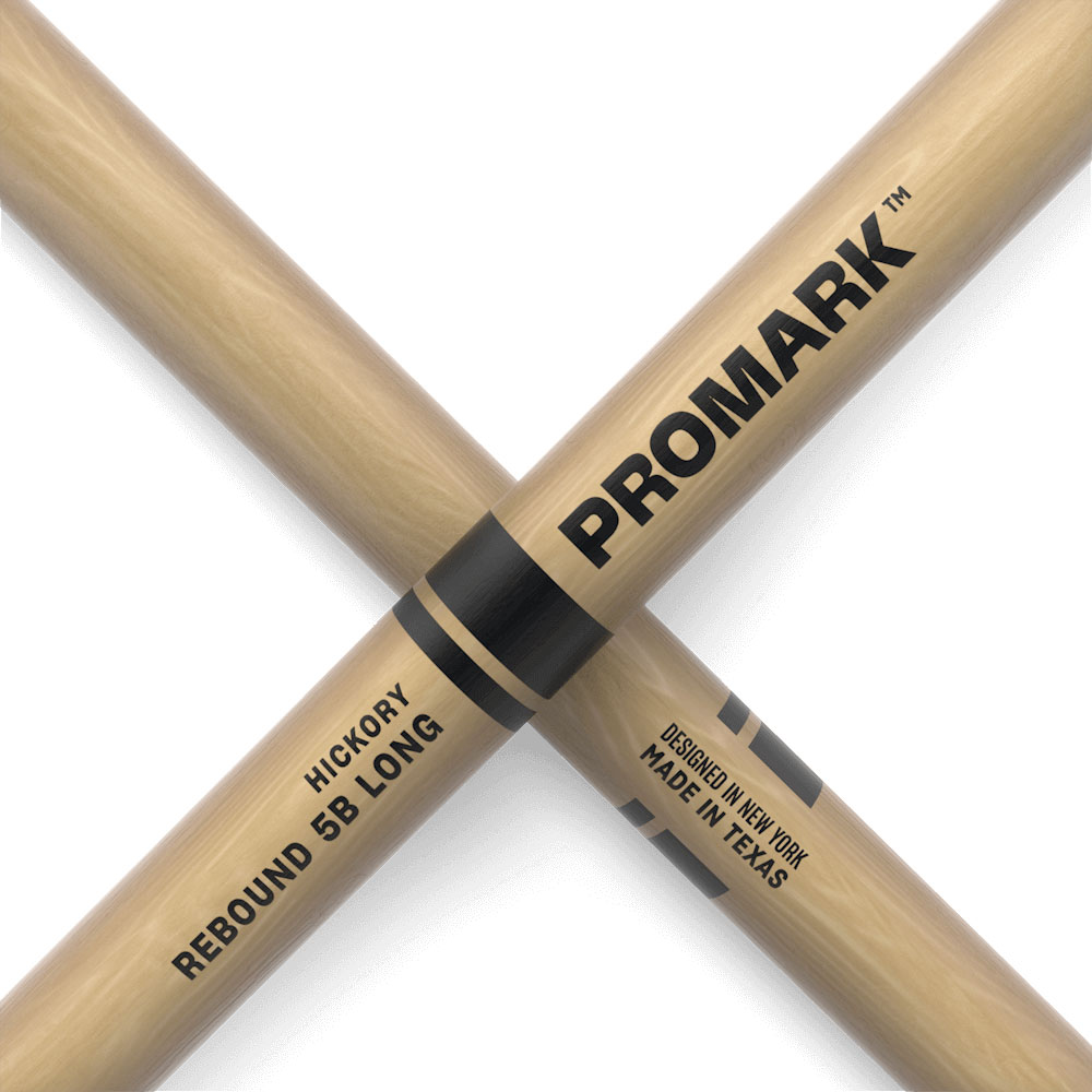 PROMARK RBH595LAW REBOUND 5B LONG ドラムスティック ロゴ部アップ画像