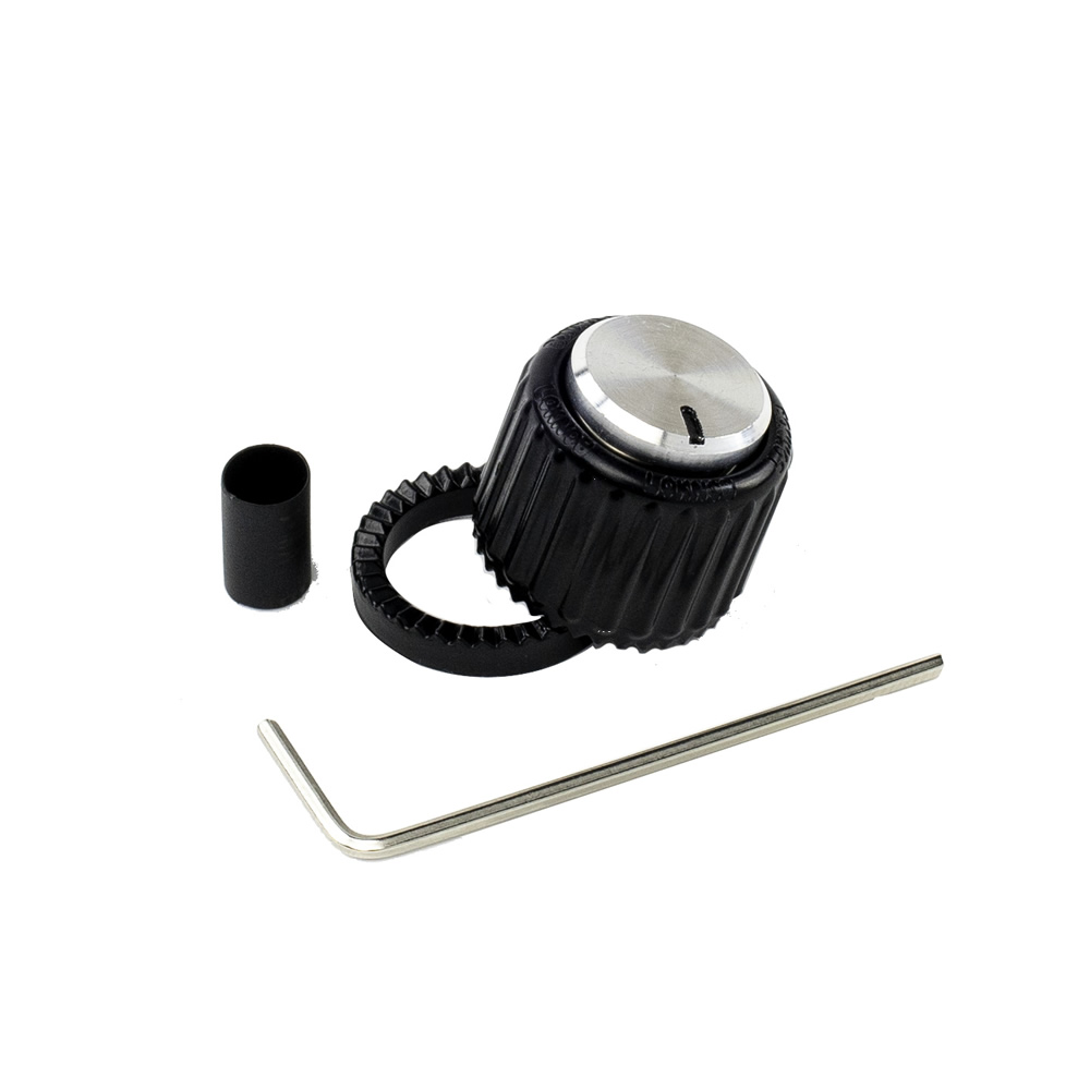 Planet Waves by D’Addario PW-LNL-01BS LokNob Large BK Silver プラスチック ロックノブ パーツ画像