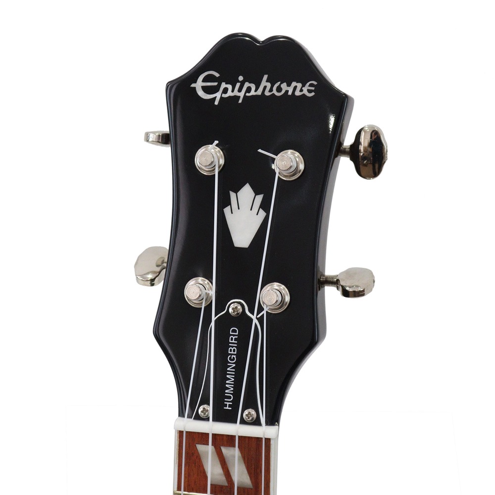 Epiphone Hummingbird UKULELE OUTFIT TENOR Tobacco Sunburst エレクトリックウクレレ テナー ヘッド画像