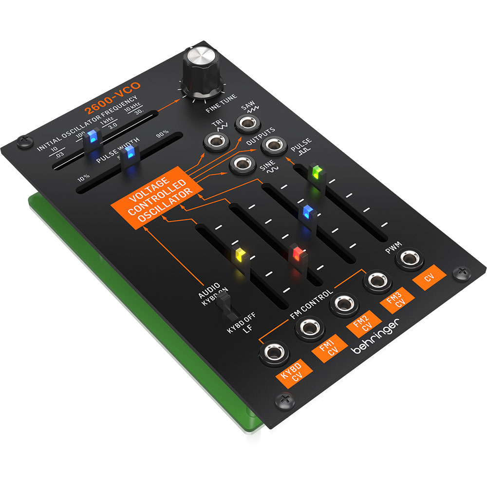 BEHRINGER 2600-VCO ユーロラック シンセサイザー 2600オシレーター回路 VCOモジュール アングル画像