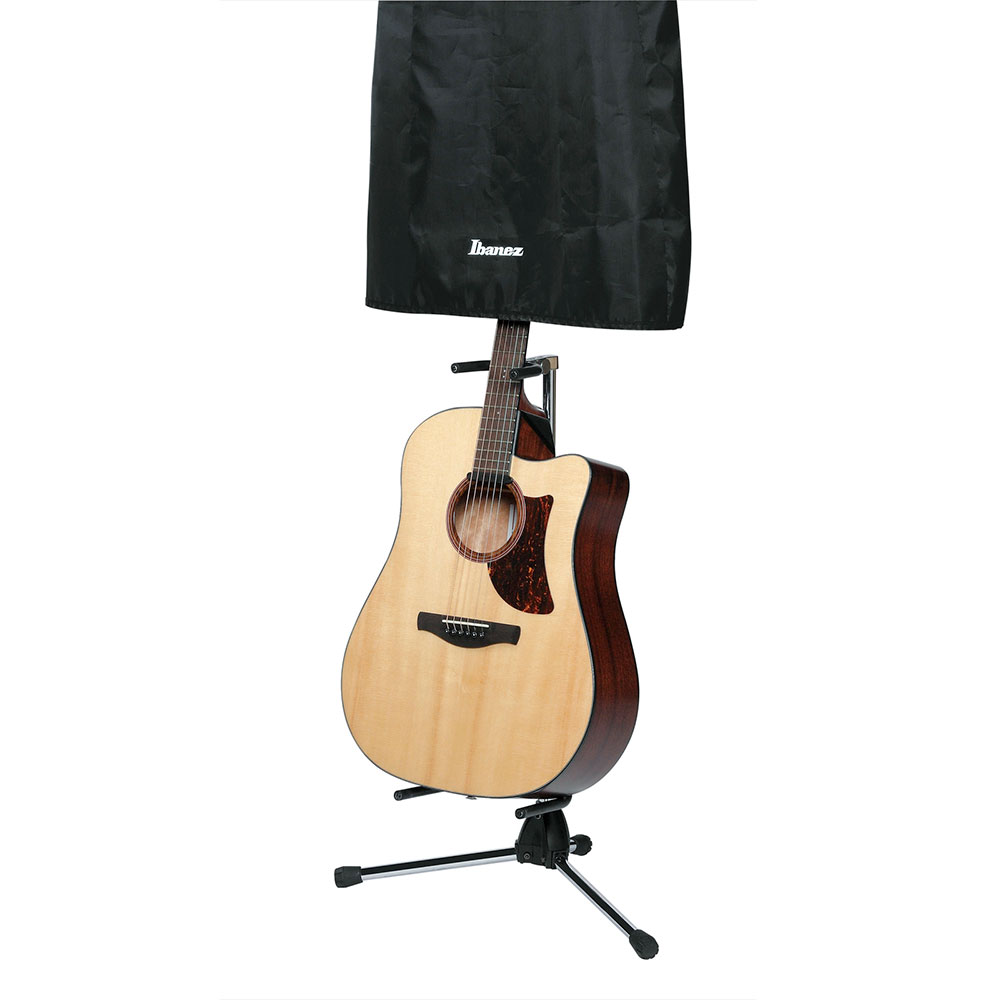 IBANEZ IDC1 ダストカバー ギタースタンドに被せた画像 アコースティックギター使用例