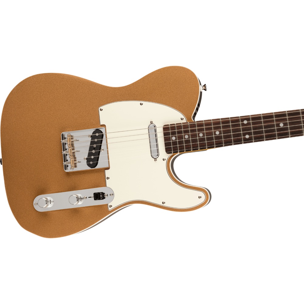 Fender JV Modified ’60s Custom Telecaster Firemist Gold エレキギター 斜めアングル画像