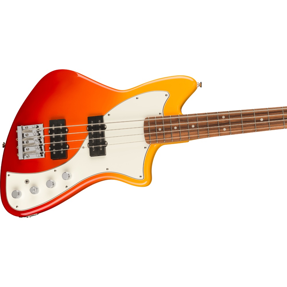 Fender Player Plus Active Meteora Bass Tequila Sunrise エレキベース 斜めアングル画像